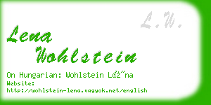 lena wohlstein business card